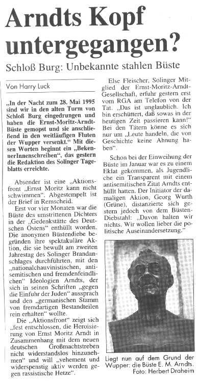 Arndts Kopf untergegangen?
